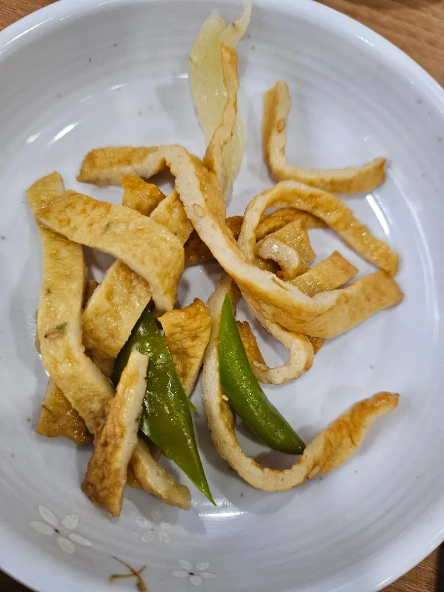 Close-up of spicy jjukkumi sauce