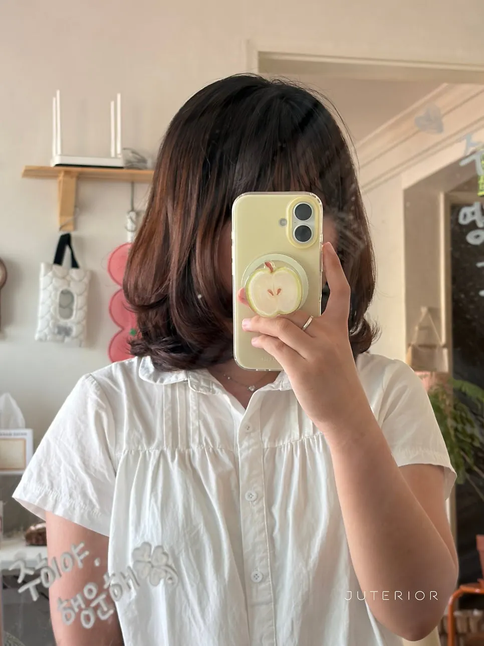 C-curl perm ends styled at home
