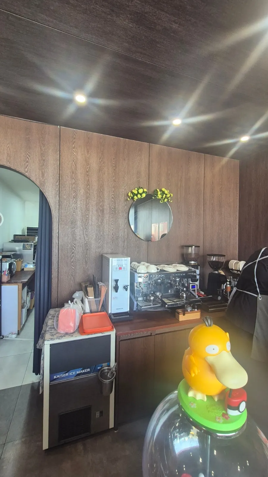 Bakery workspace at the back of the store
