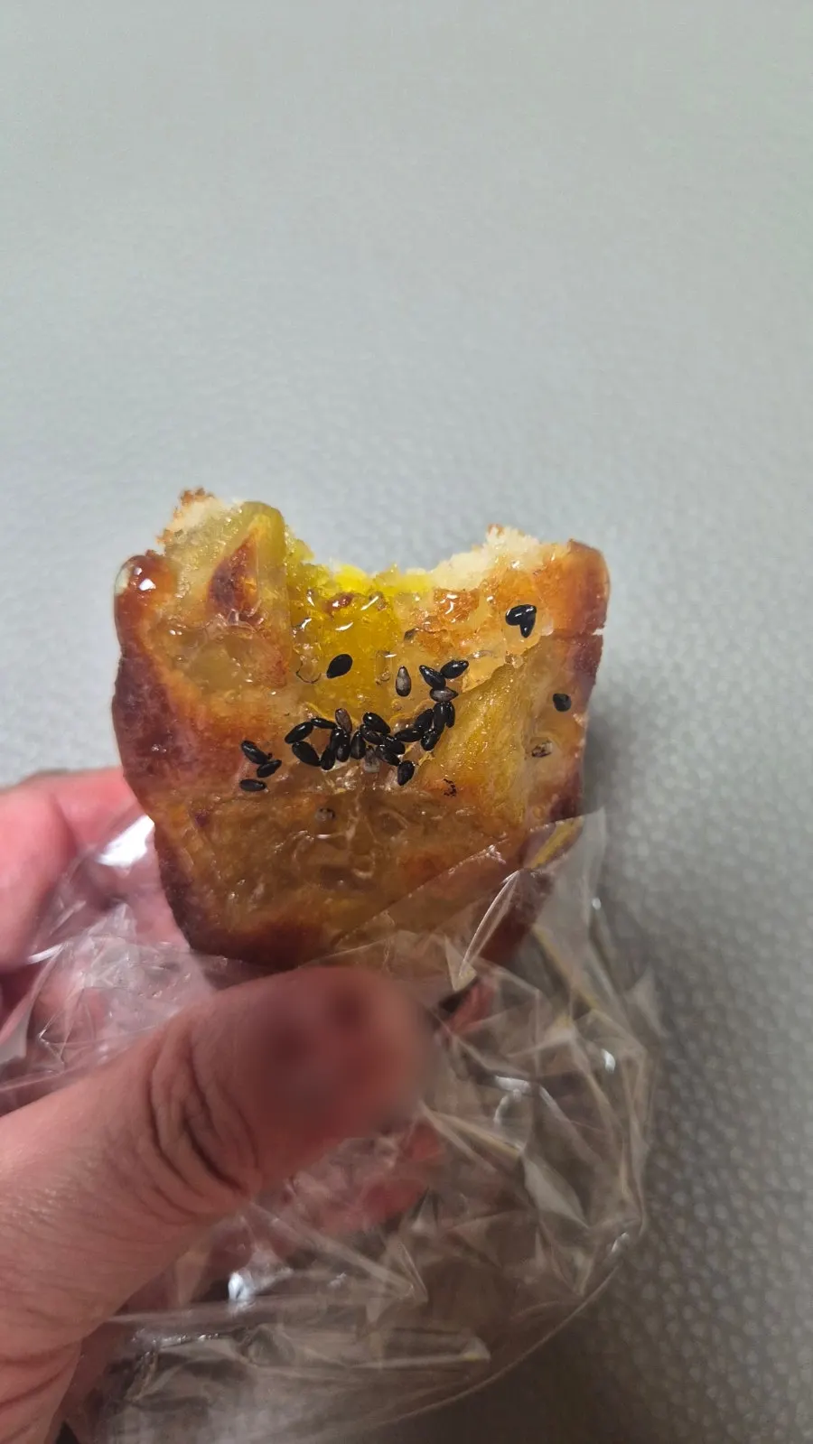 Cross-section of a bitten financier
