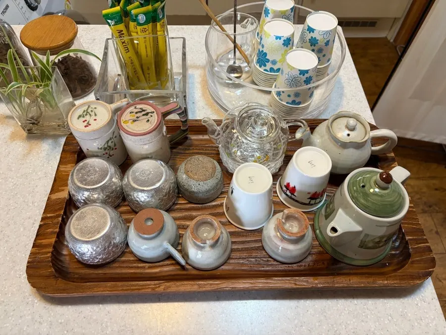 Self-serve traditional tea corner