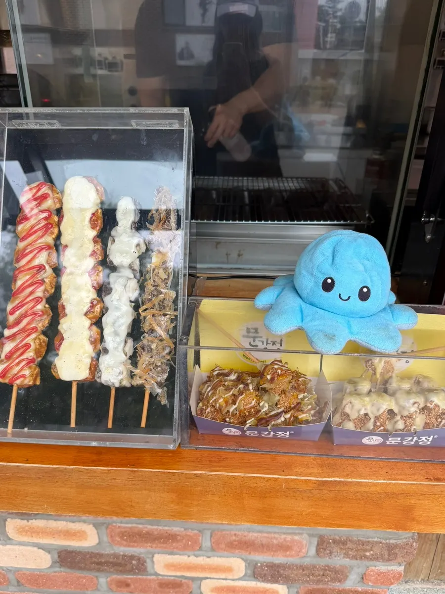 순한맛 꼬치와 매운 문강정 주문