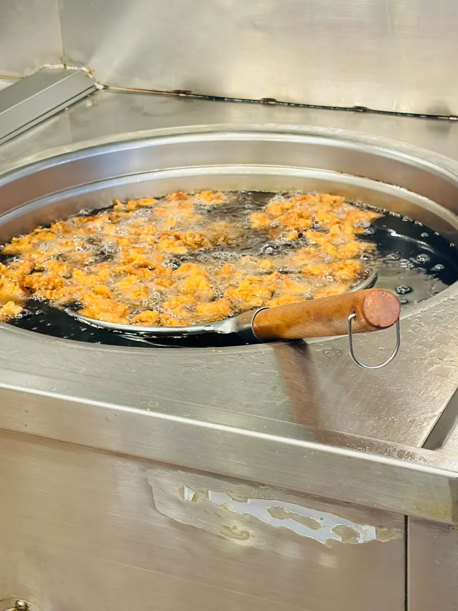 Generous portion of large-size dakgangjeong takeout