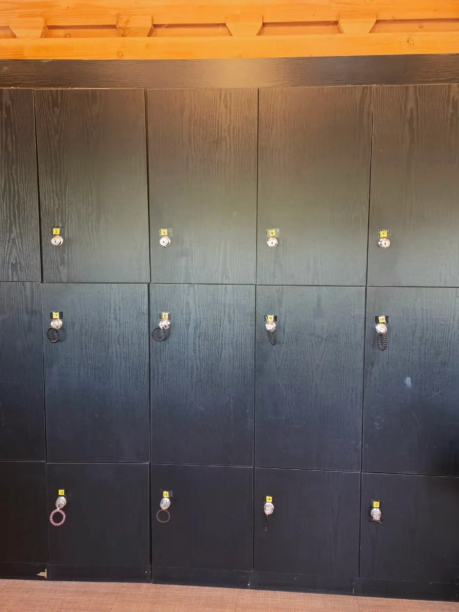 Lockers for storing belongings