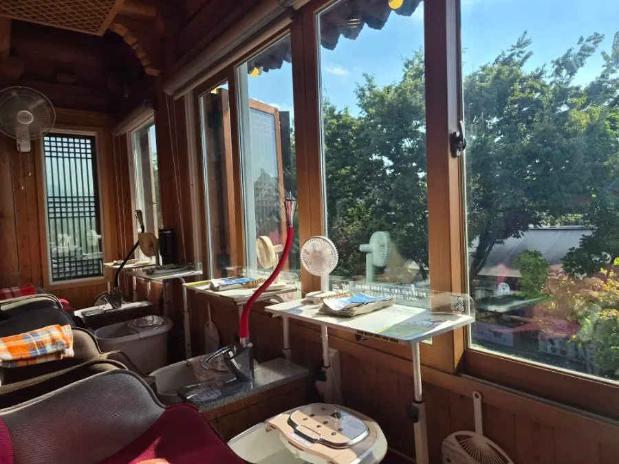 Overview of seats with foot bath machines