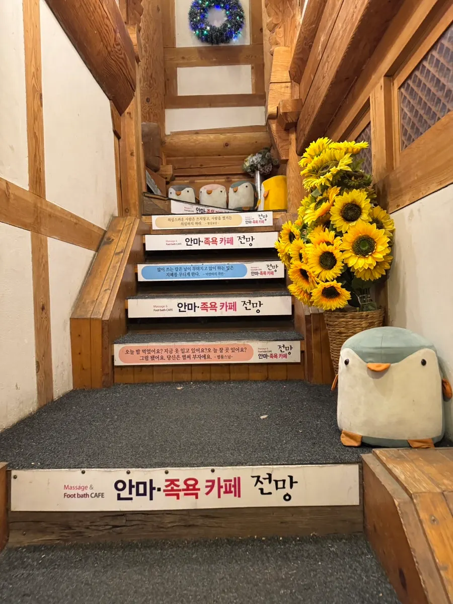 Stairway leading up to the 2nd floor