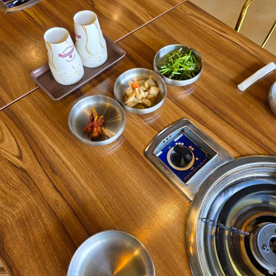 Ordered galbi hot pot set