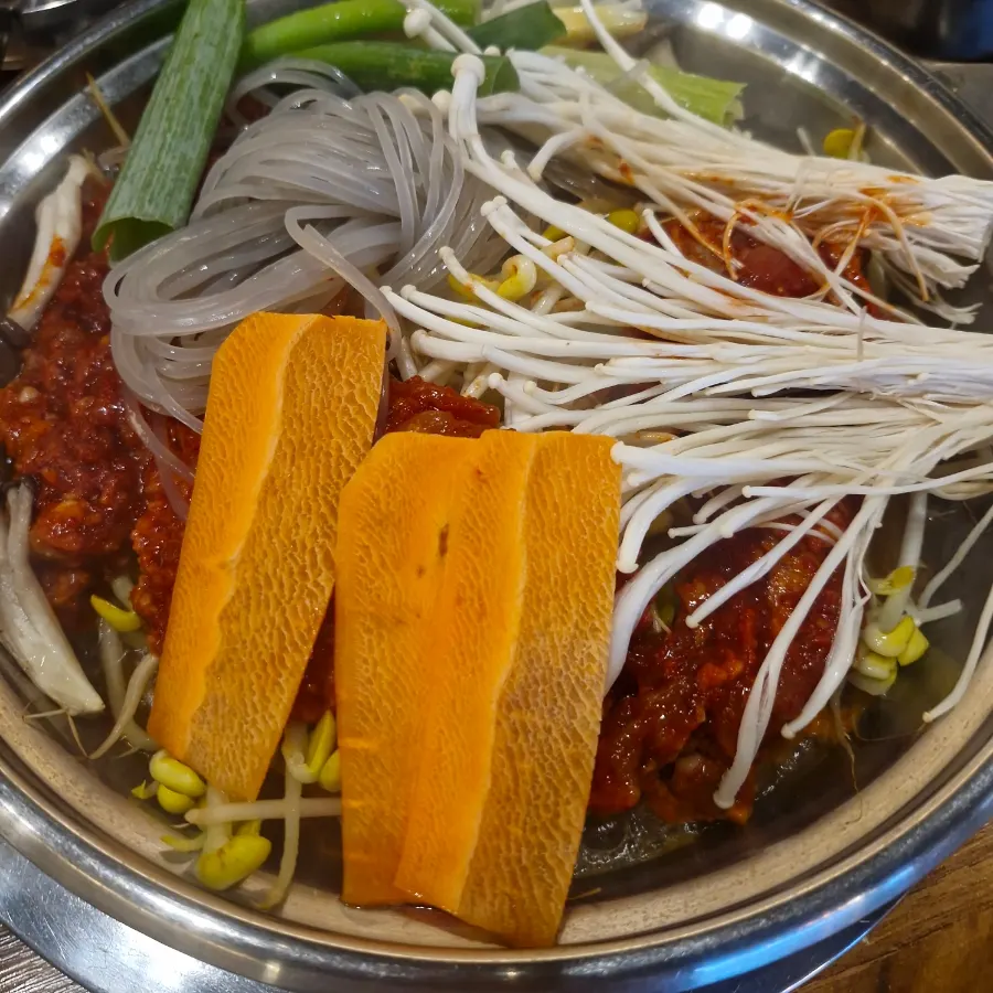 한옥마을물갈비 상차림 마무리 모습