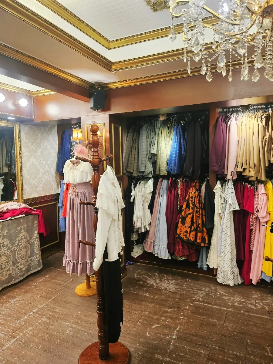 Costume selection at the hanbok rental shop
