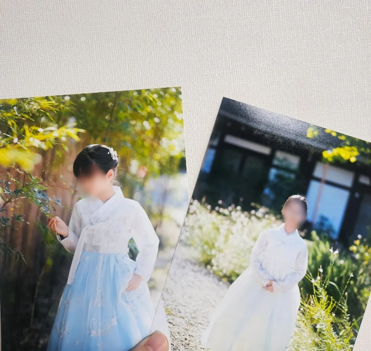 Printed snapshot of a child wearing hanbok