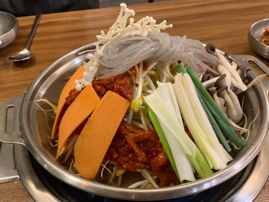 갈비전골세트 한 상 차림