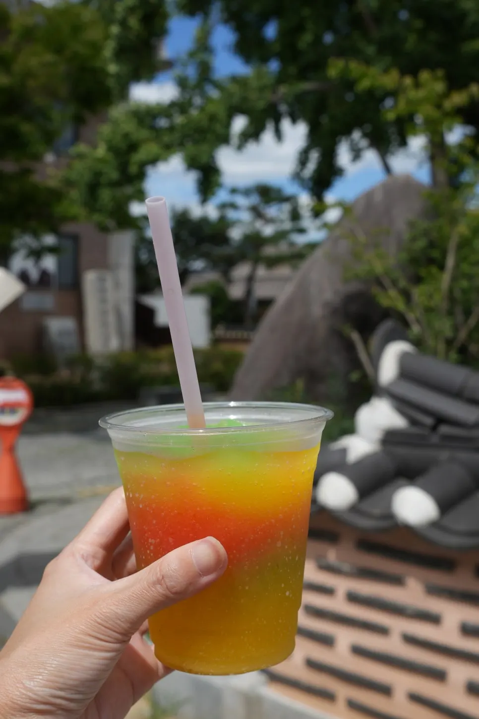 Homemade sikhye and self-serve slushy drinks