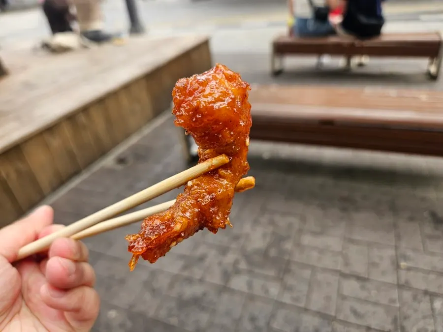 Several large pieces of shrimp gangjeong