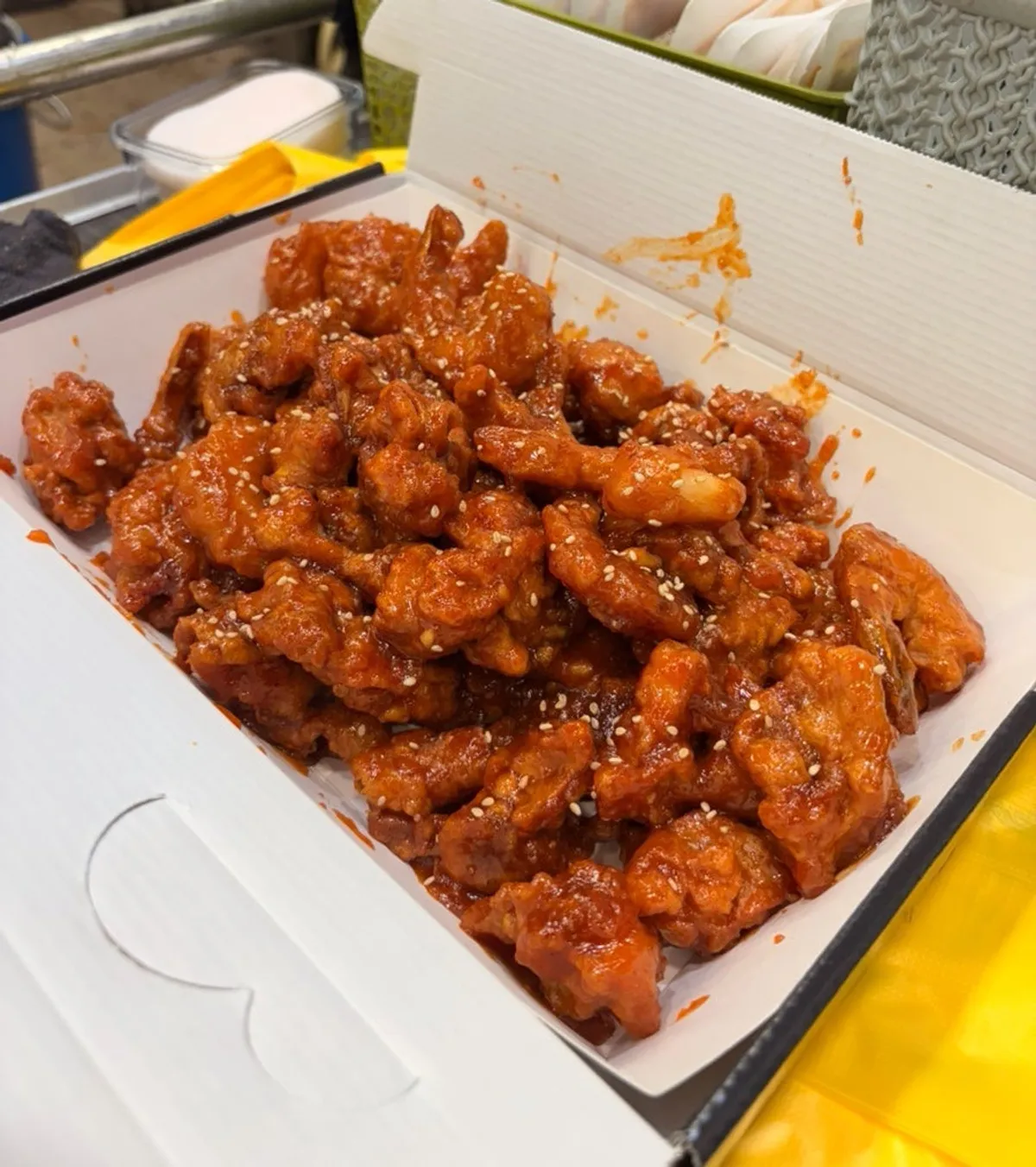 Hot large shrimp and chicken dakgangjeong combo