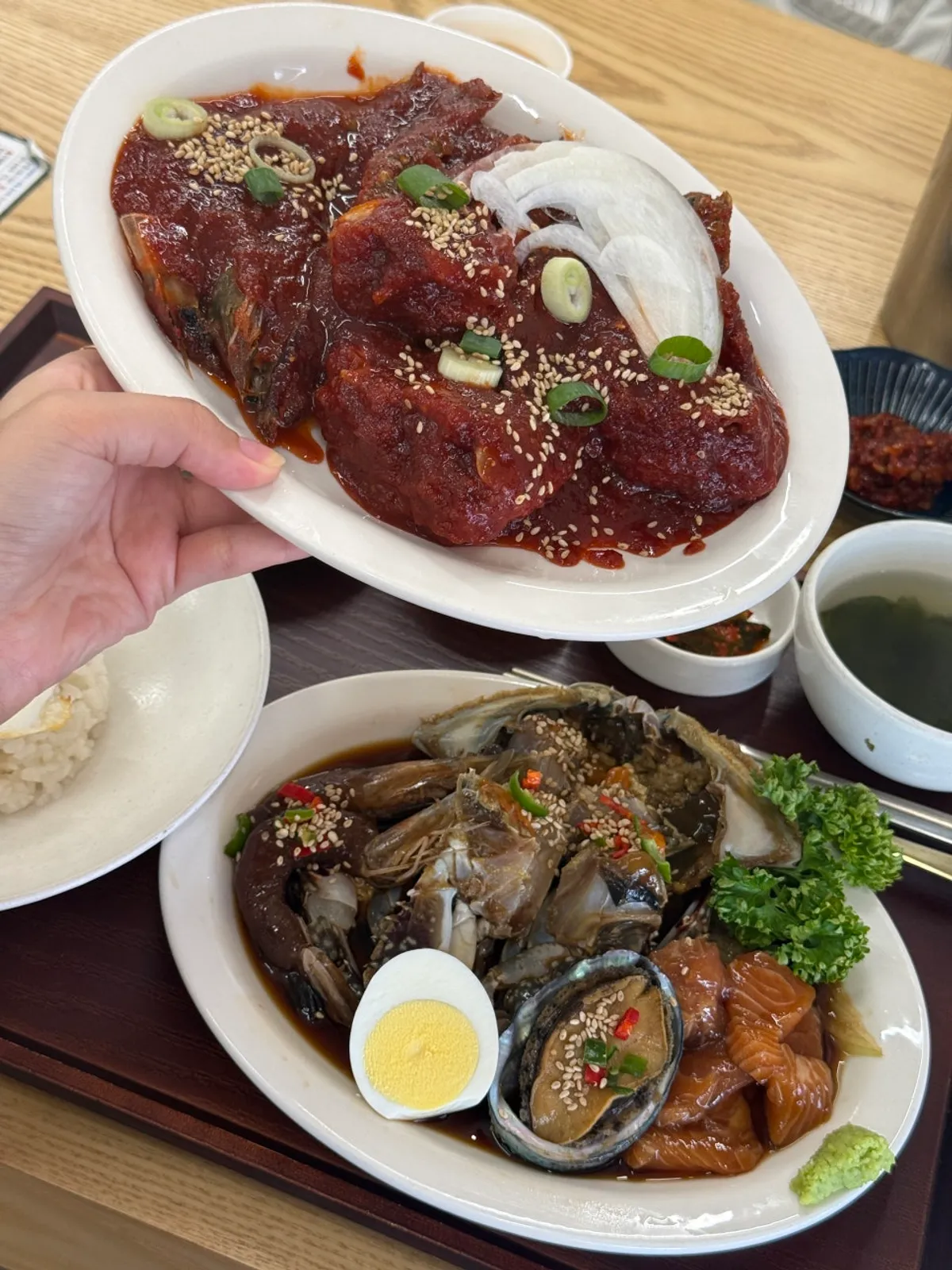 Full spread of the soy + spicy combo table setting