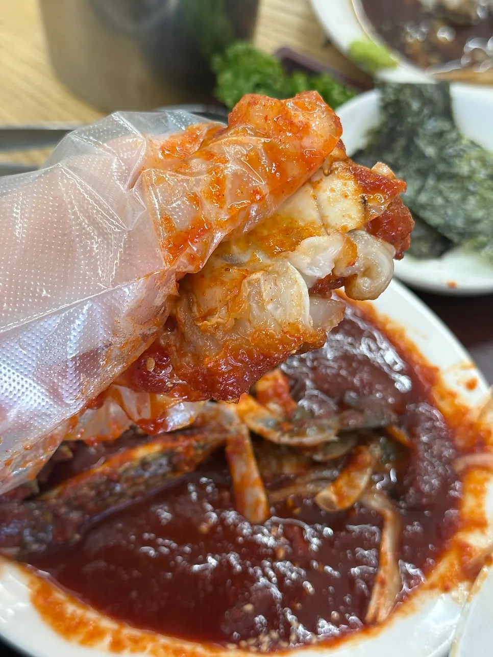 Spicy crab packed full of meat