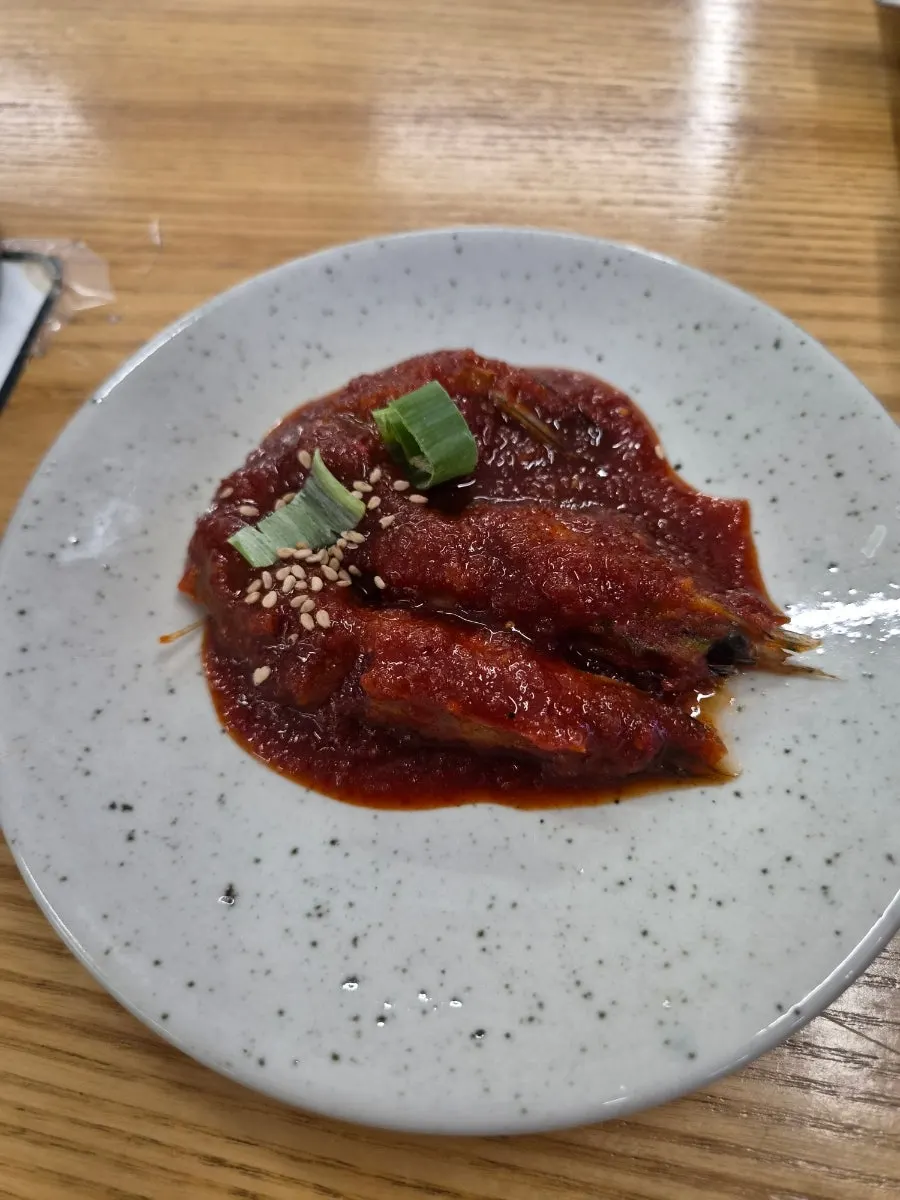 서비스로 받은 양념새우장