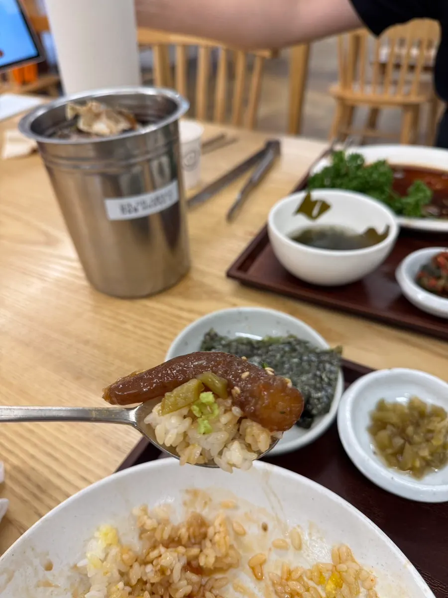 Soy-marinated crab set meal after dining