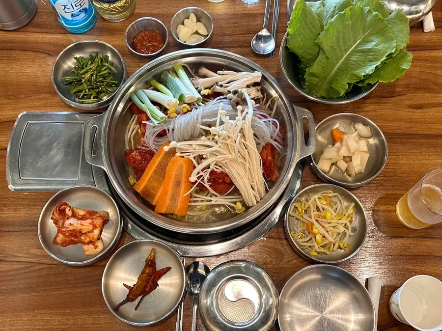 갈비전골 세트 메뉴 구성