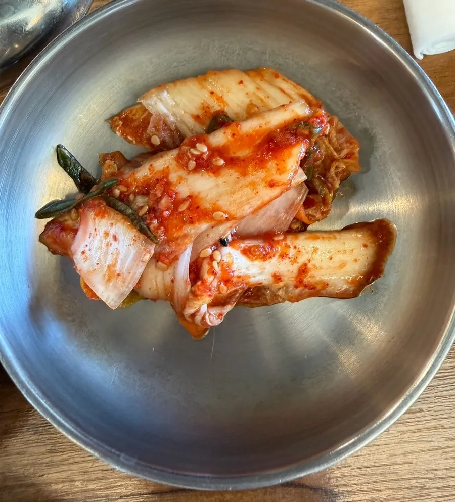 Thoughtfully arranged side-dish spread at Hanok Maeul Mulgalbi