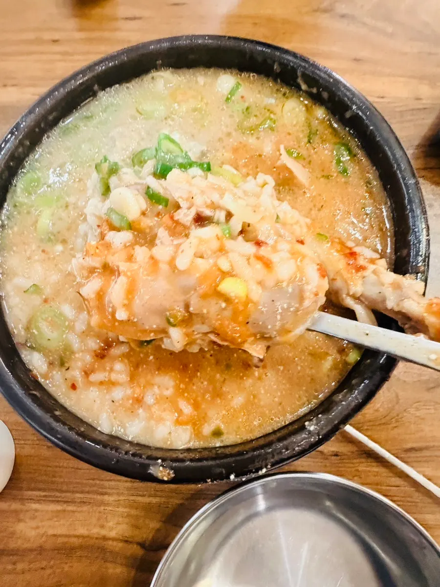 Large chicken kalguksu and dumpling set spread