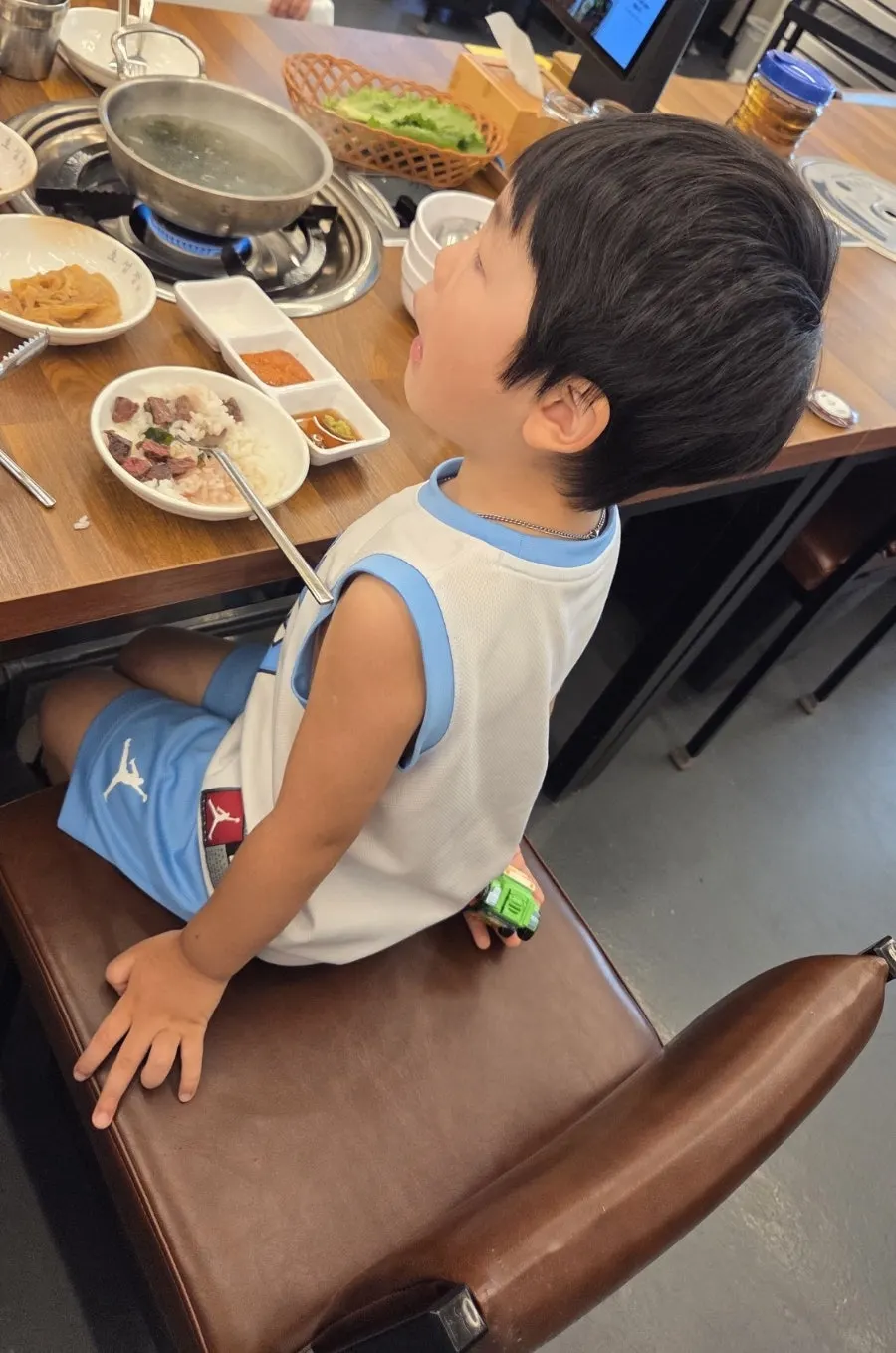 아이와 먹은 부드러운 소고기 문맥