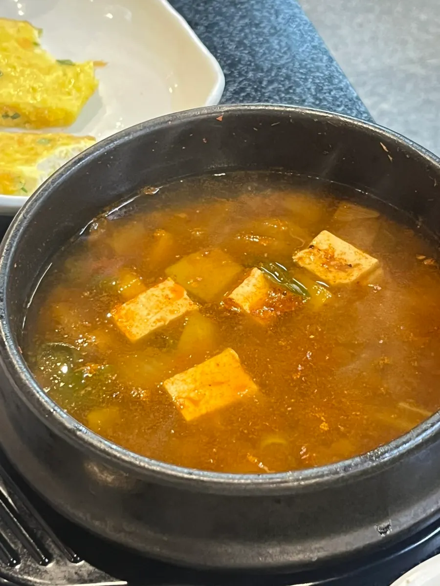 Doenjang stew packed with ingredients