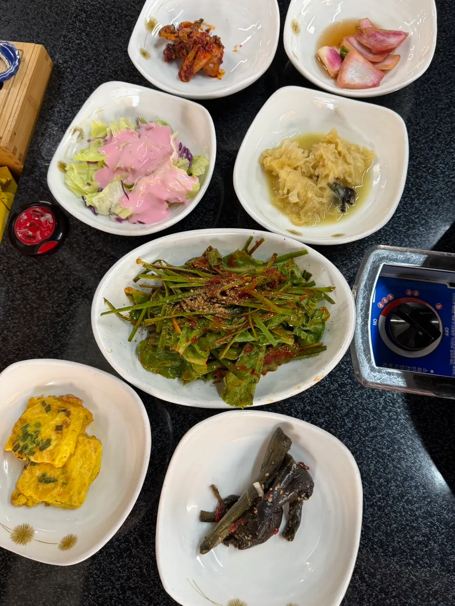 A plate of homemade aged kimchi