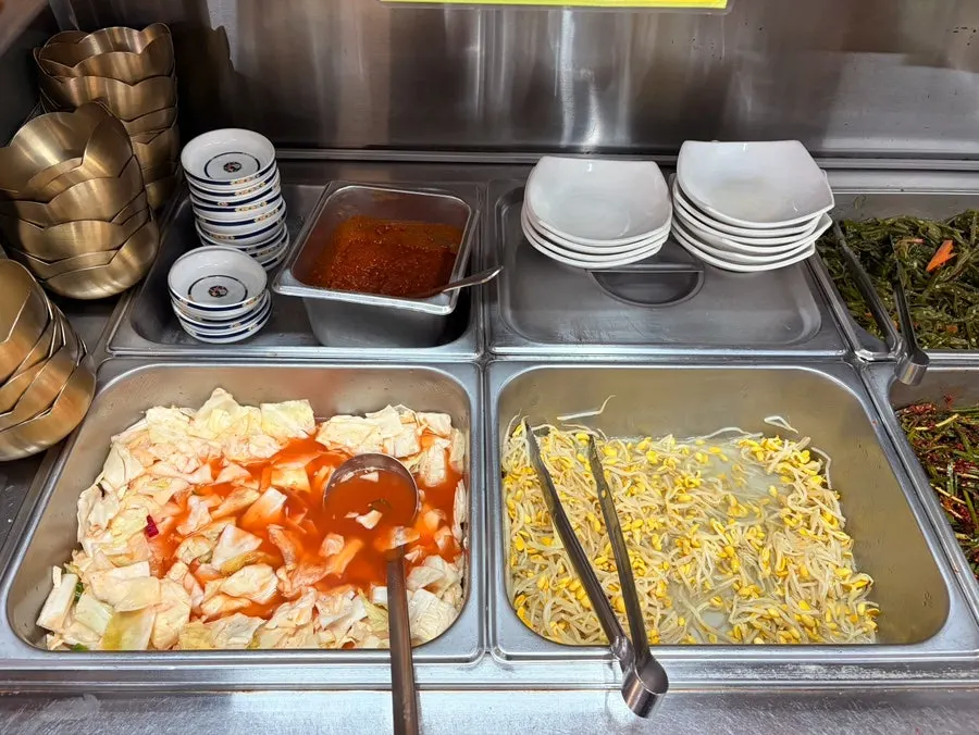 A plate of tofu and other sides that pair well with the meat
