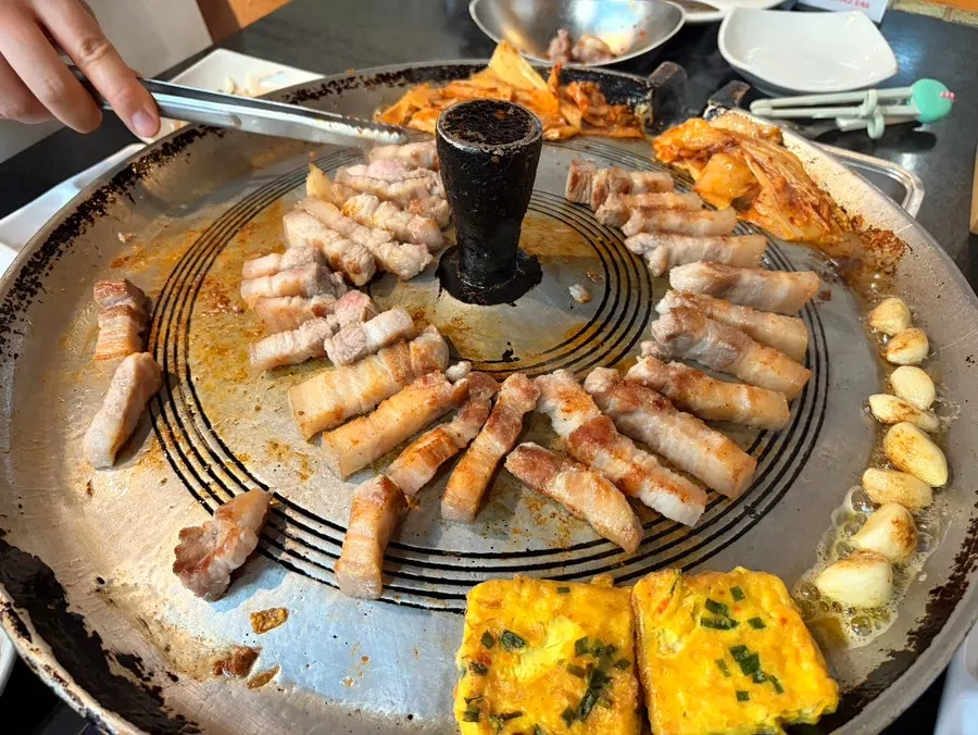 Pan-fried tofu served as a side for the child