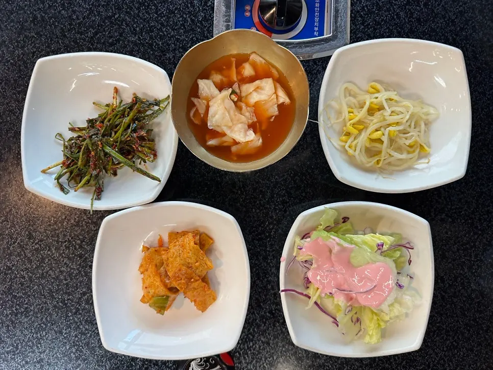 Table of house-made side dishes