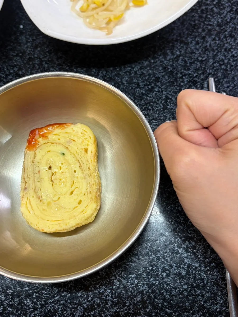 A fist-sized chunk of egg roll