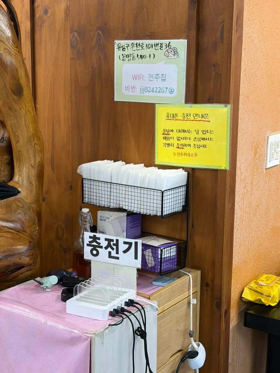 Entrance to the clean indoor restroom at Jeonju House