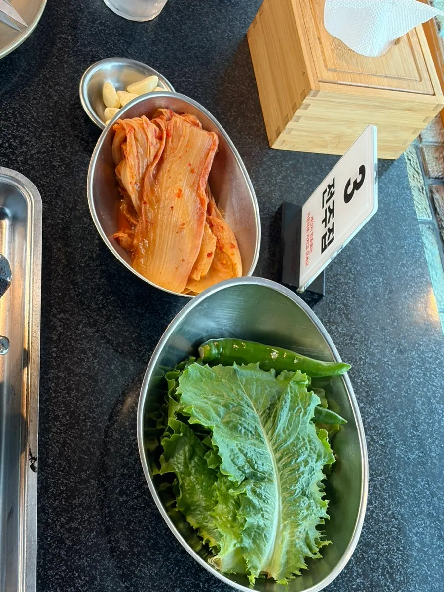 Aged kimchi and lettuce for wraps