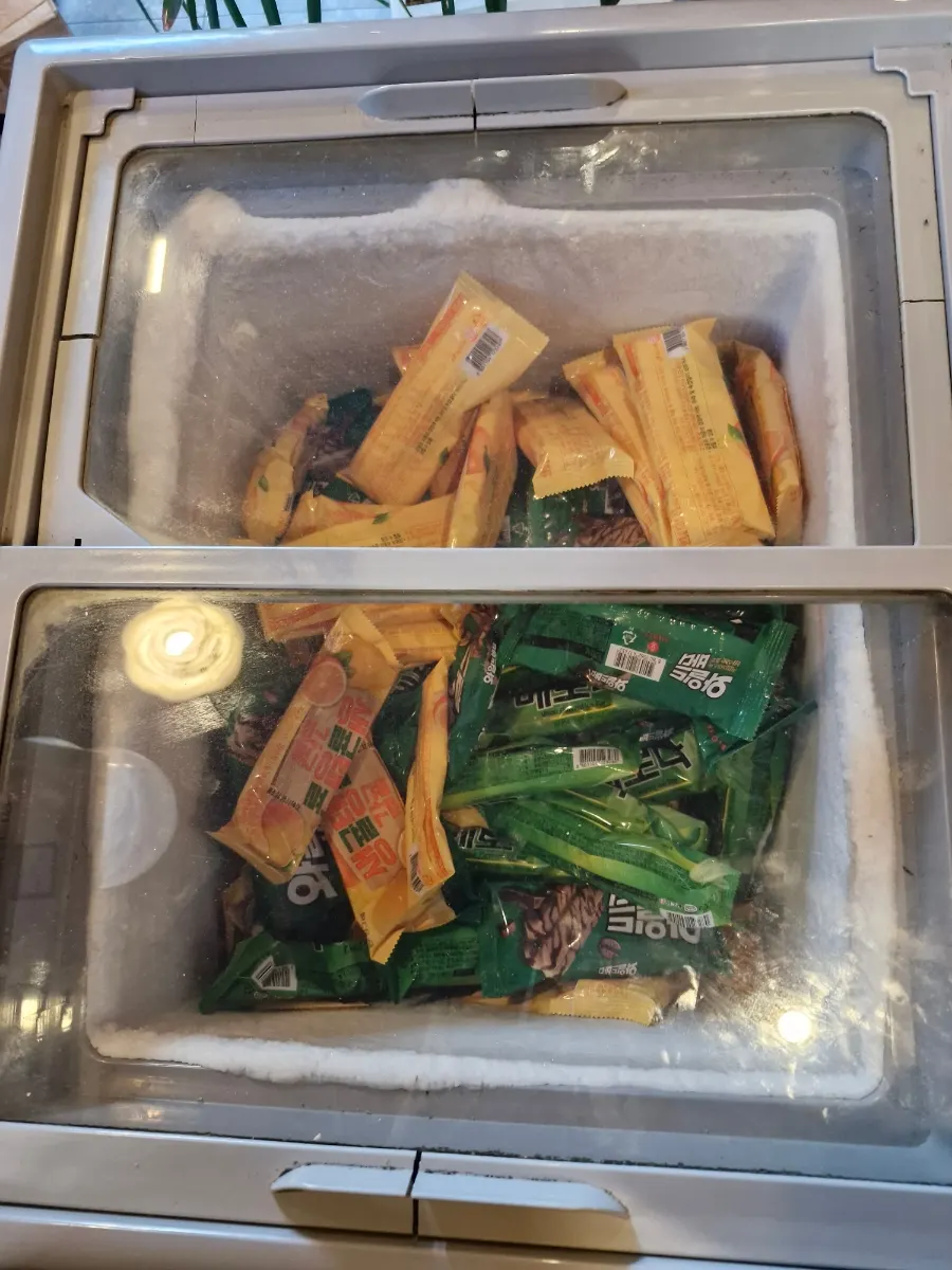 식사 마무리로 제공된 아이스크림 서비스