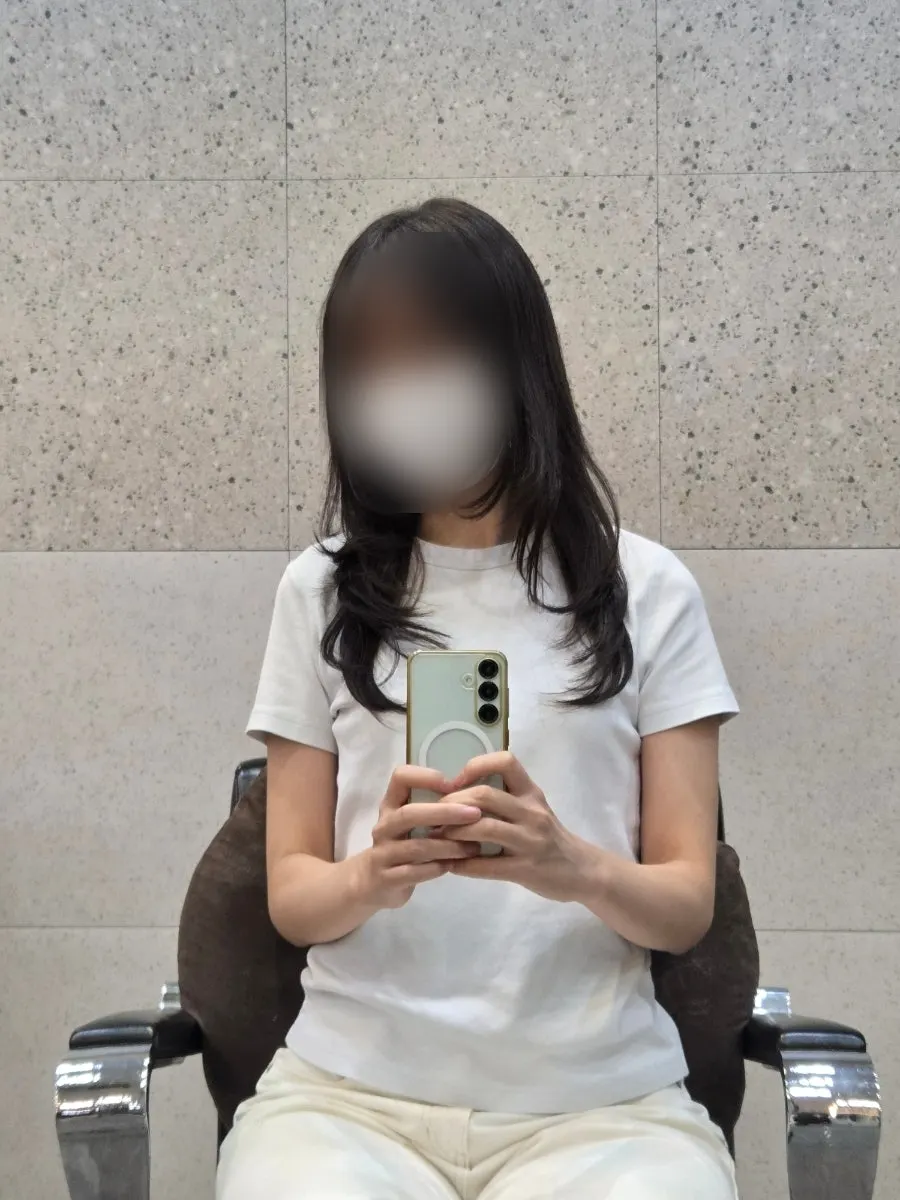 C-curl hair after home styling