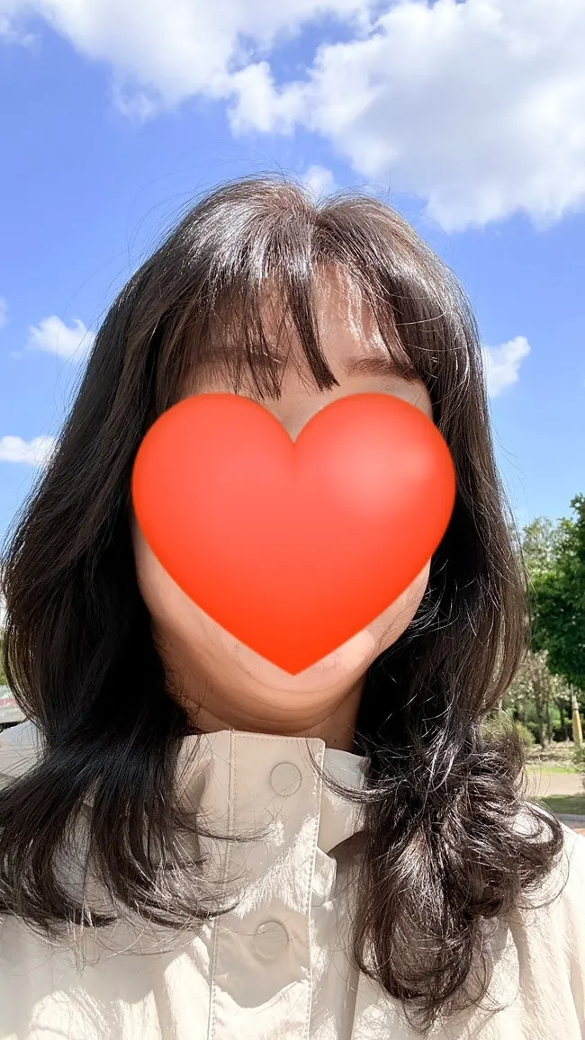 Full hairstyle after the tone-down color was finished