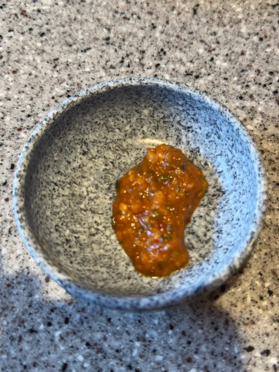 Basic side dish setting on the table