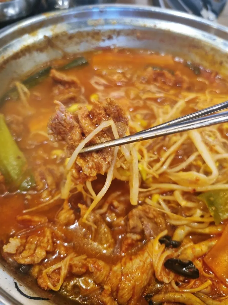 상추쌈으로 먹는 갈비전골