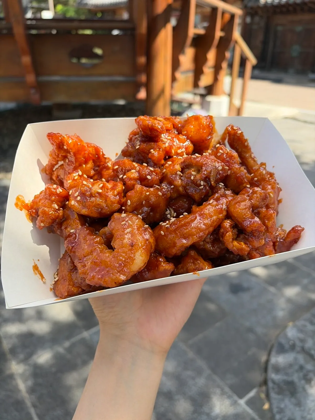 전주 한옥마을 만년닭강정 먹거리