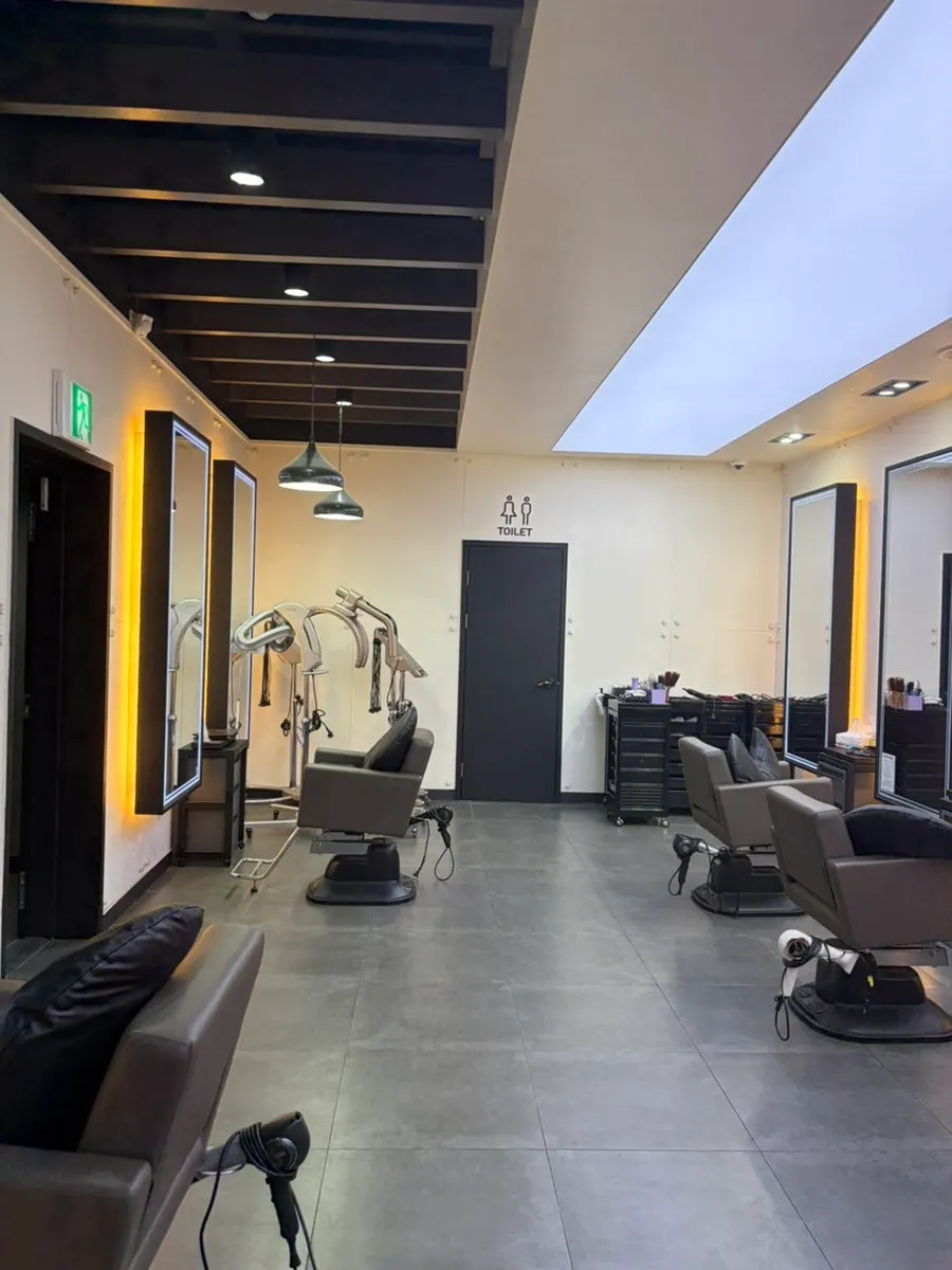 Spacious hair salon interior