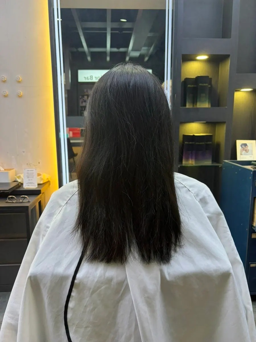 Basic thermal perm before-and-after comparison