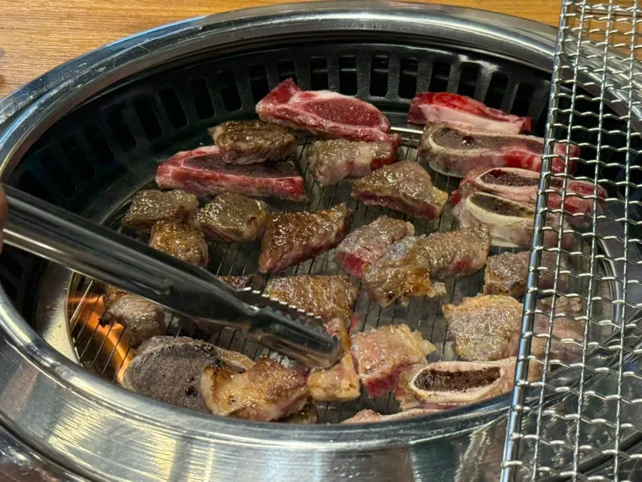 식사 마무리한 우복금생갈비 테이블