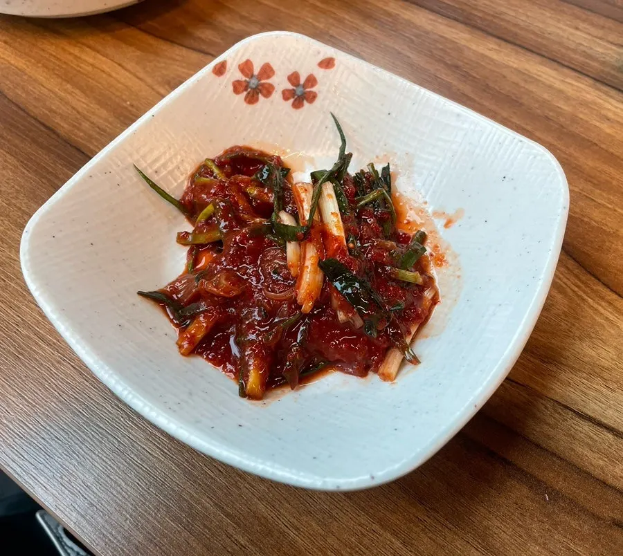 우복금생갈비 기본찬 파김치