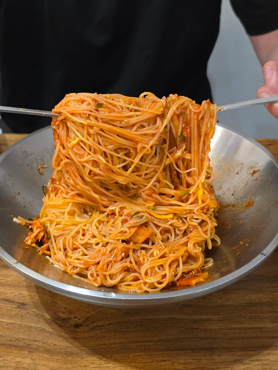 Chogye mil-myeon with extra noodles and icy broth