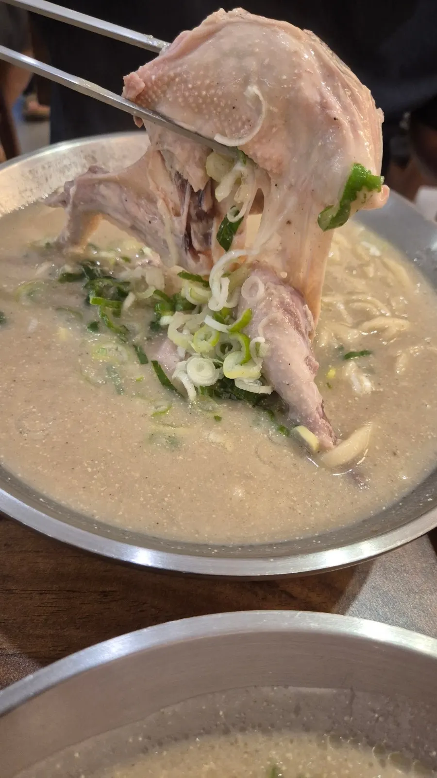 입맛에 맞춘 닭칼국수 간 조절 안내