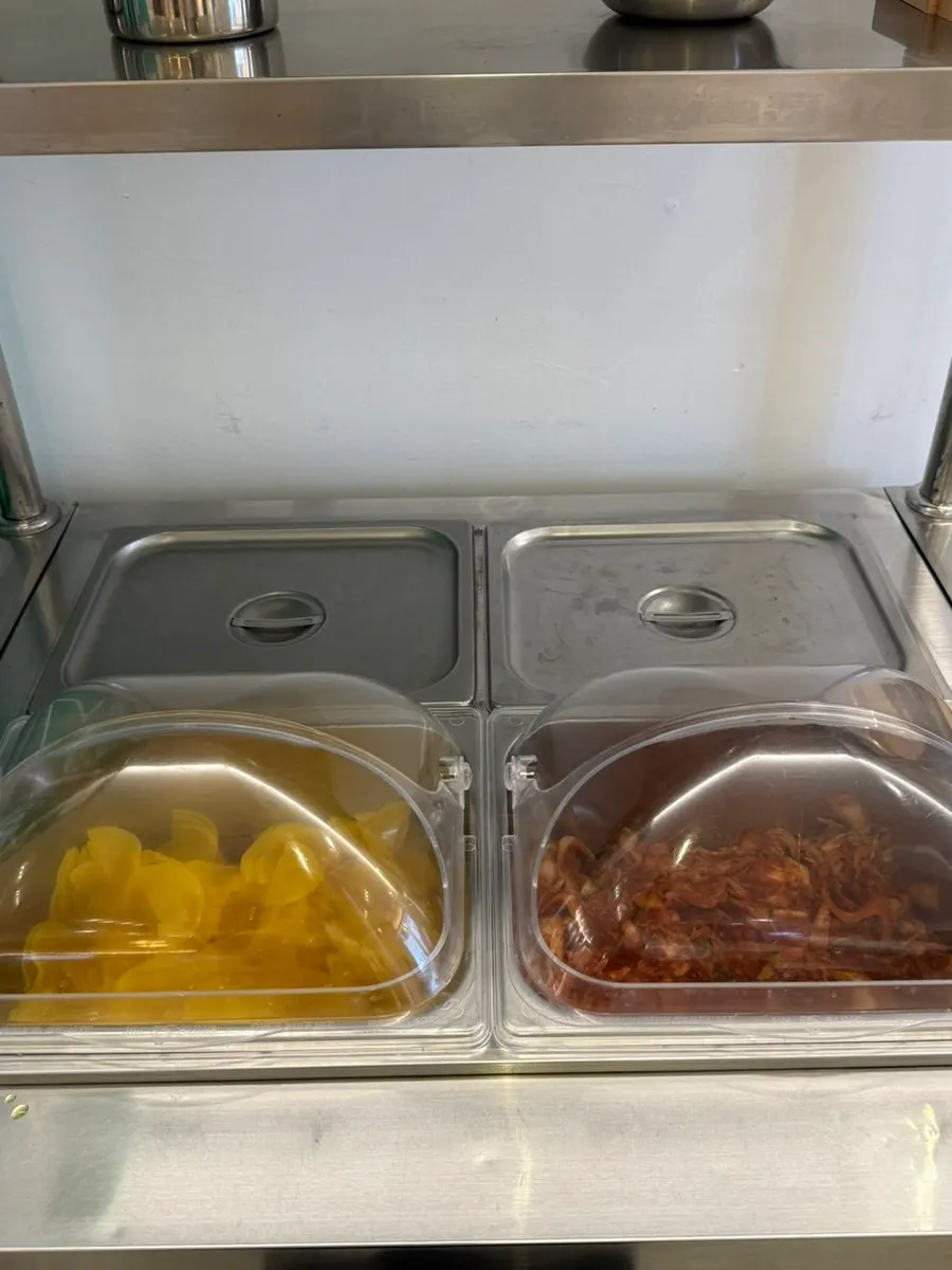 Small plates and seasonings set on the table