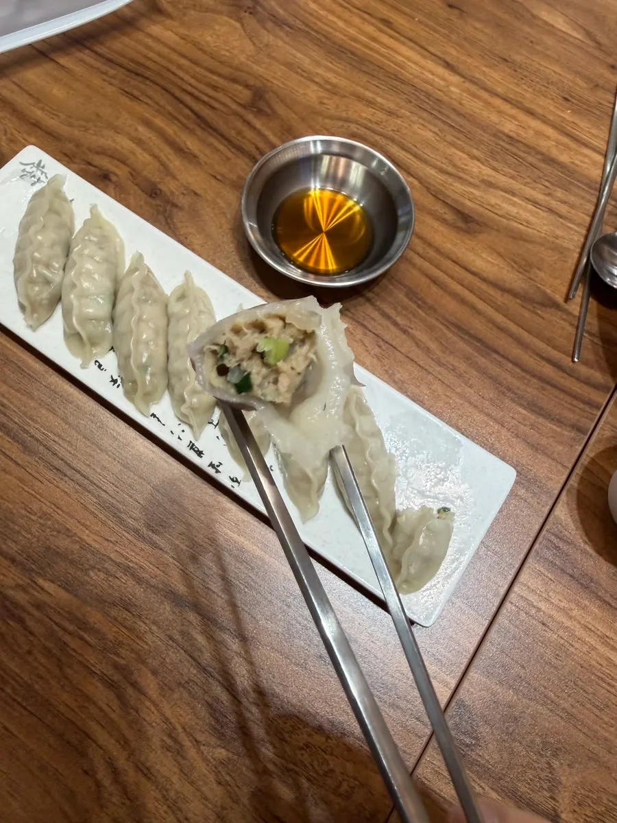 Chewy dumplings on a plate