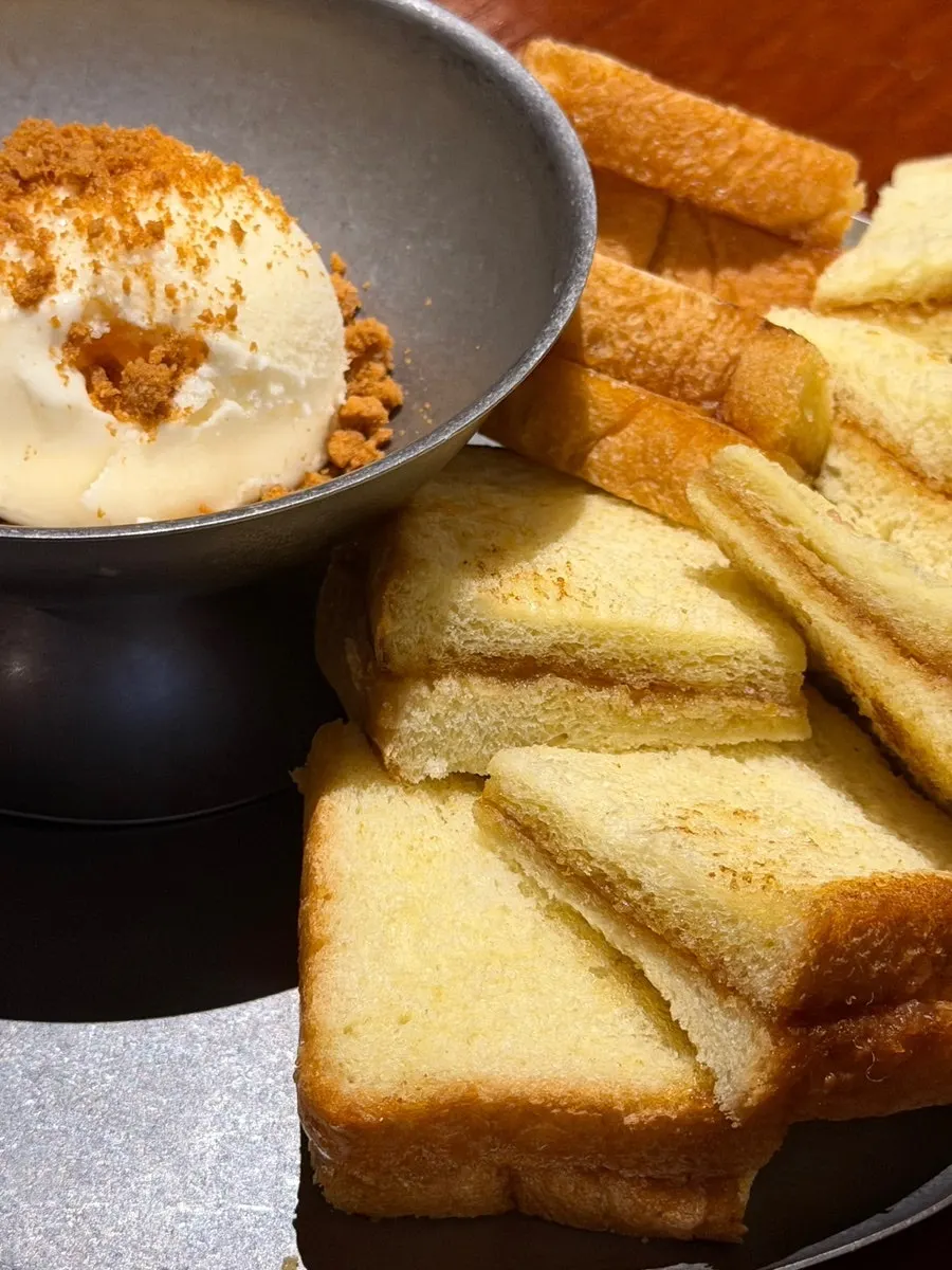 Kaya butter toast set on the table