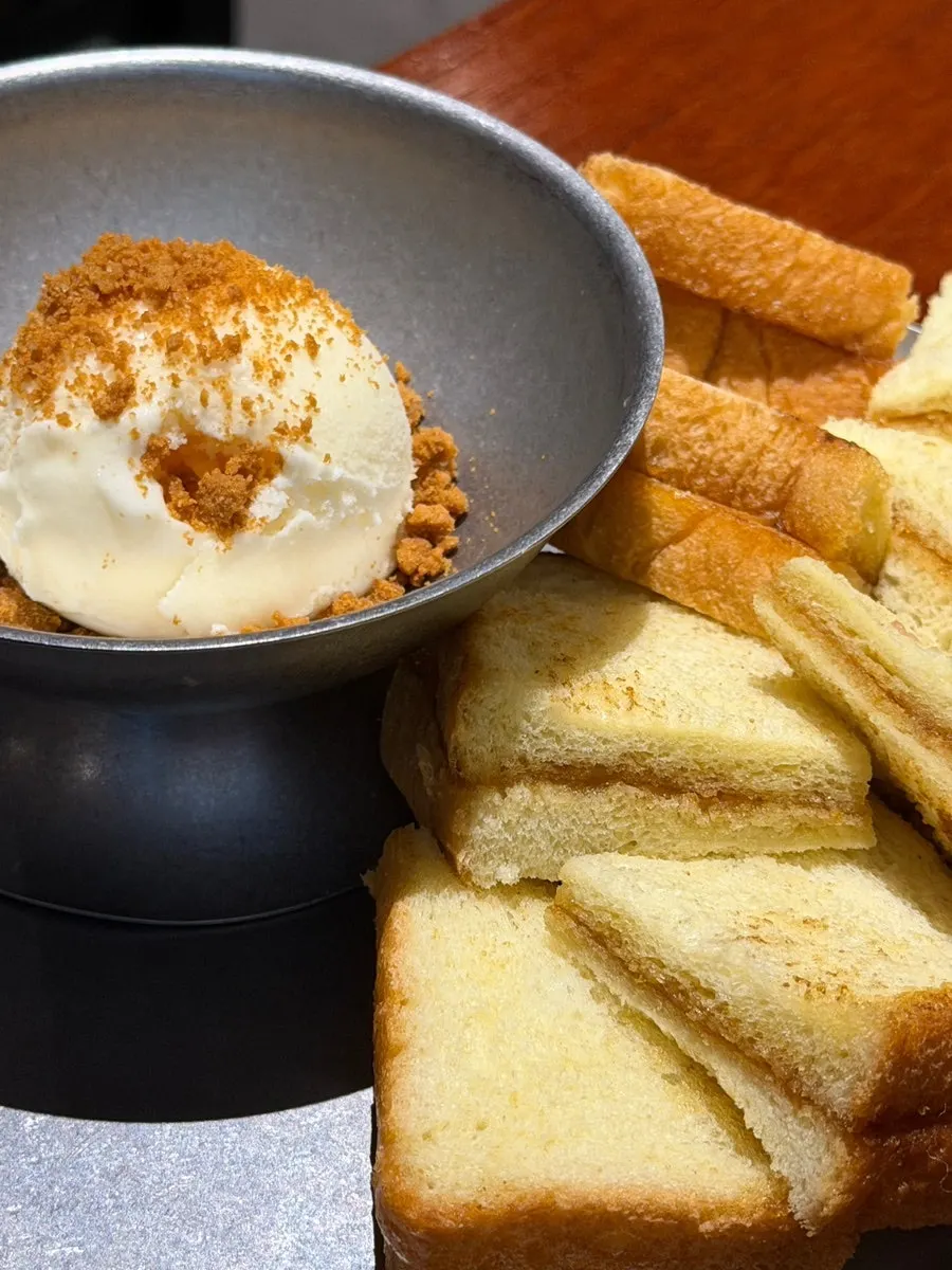 Golden-brown kaya butter toast